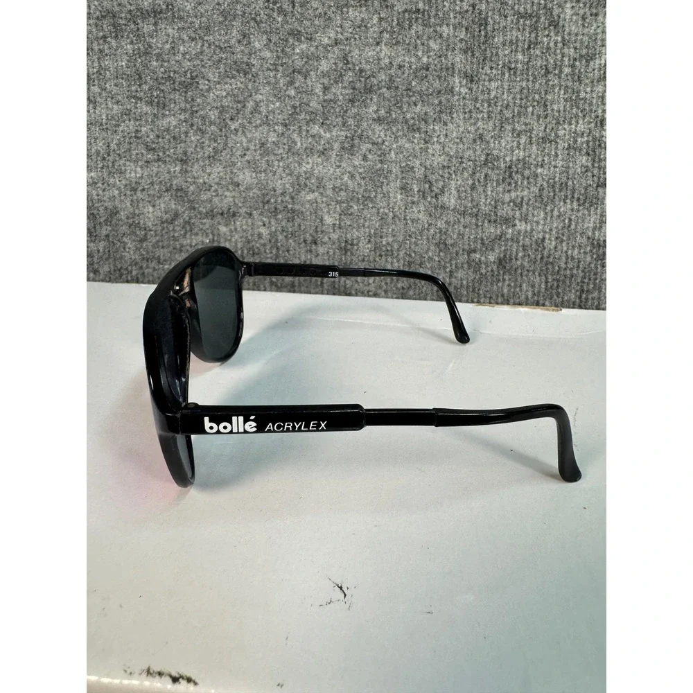 Bolle 315 Acrylex Sunglasses Black Frame Spectra Acrylex Lens Vintage Aviator